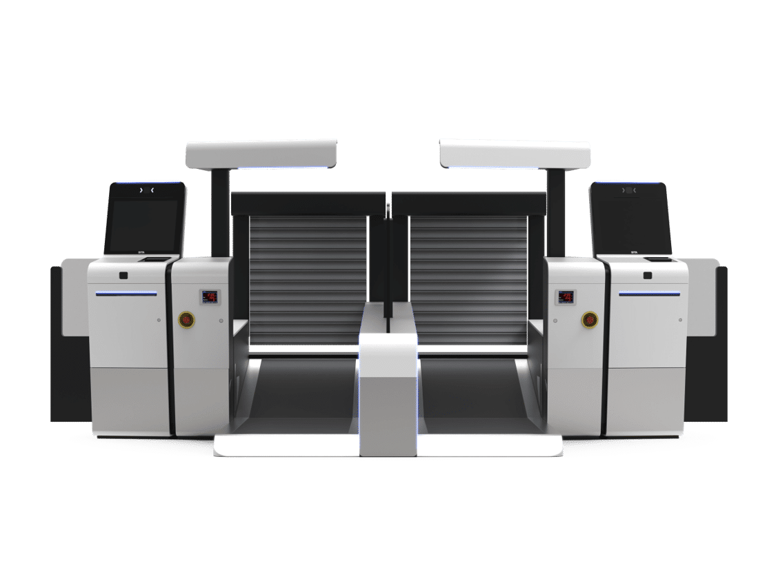 Impression de l'artiste de la porte anti-intrusion physique en option