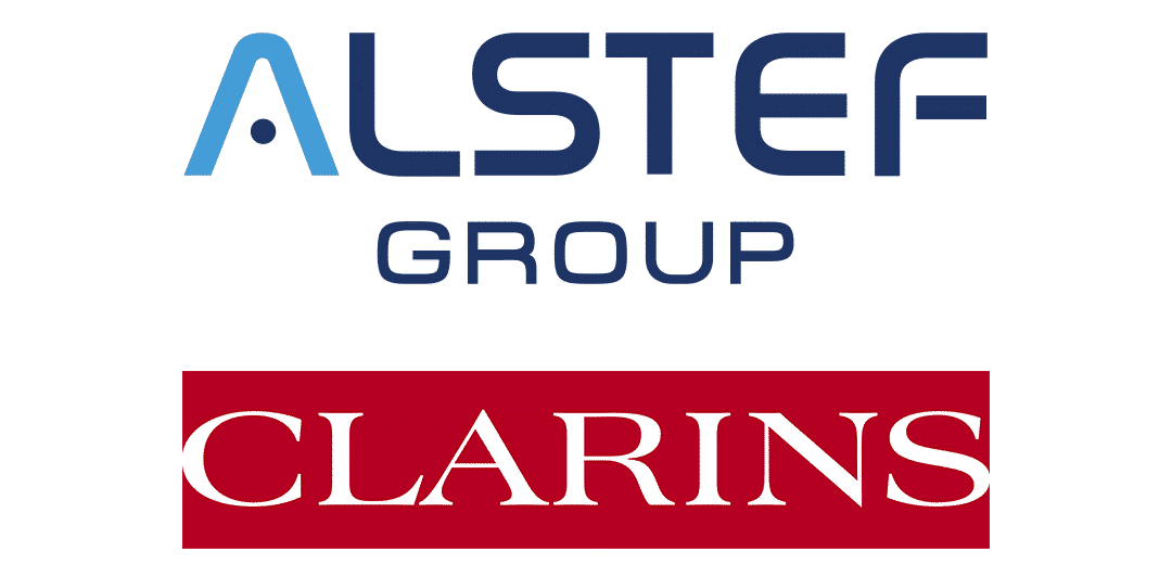 Alstef Group and Clarins logos