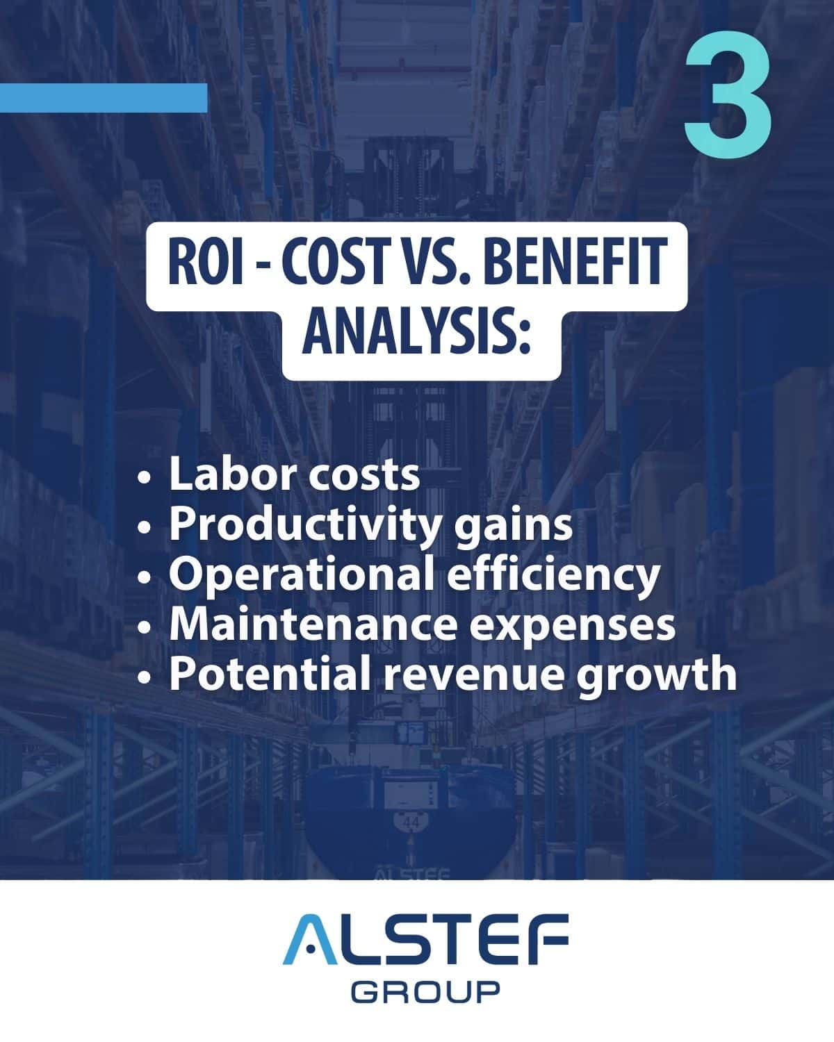 ROI - cost vs benefit analysis
