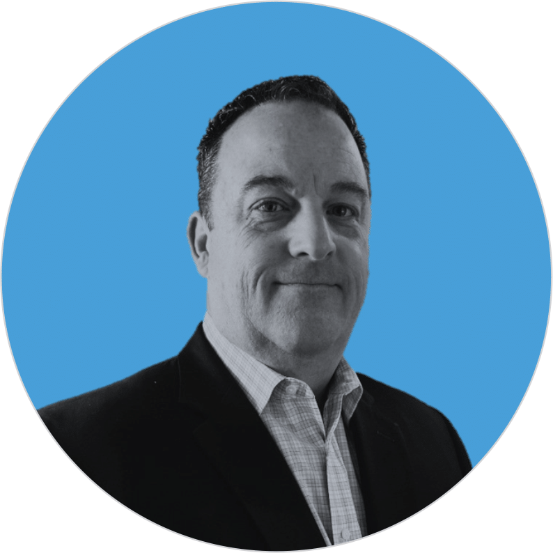 Portrait de Jerry Vaughan sur cercle bleu