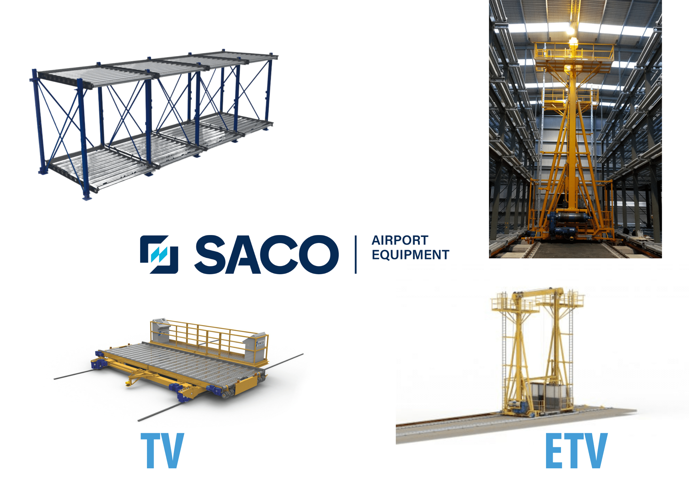 Various SACO cargo handling equipment items